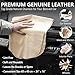 Chamois Cloth for Car 2 Pack Shammy Towel 24'' x 16'' (2.58 sq ft Each) Super Absorbent Car Drying Towel Real Leather Lint Free Streak Free for Car Wash Auto Detailing