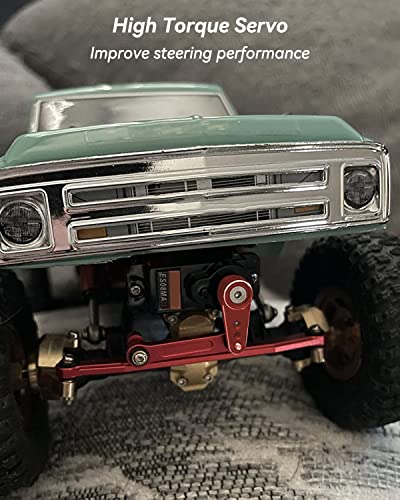 12G Metal Gear Analog Servo Fit For Axial Scx24 Upgrade Parts, Steering Servo With Servo Mount Bracket And Arm And Steering Link For Rc Car Boat Model Parts #TOP2