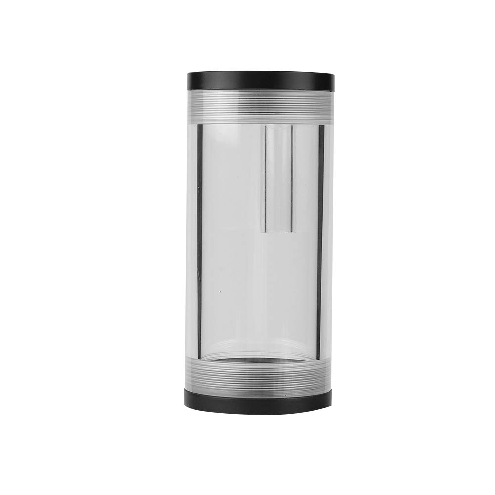 Serbatoio di raffreddamento ad acqua per computer, diametro 50 mm, lunghezza 160 mm, con mini pompa DC da 800 L/h, serbatoio d’acqua a cilindro silenzioso da 5 m di prevalenza per (110 mm)