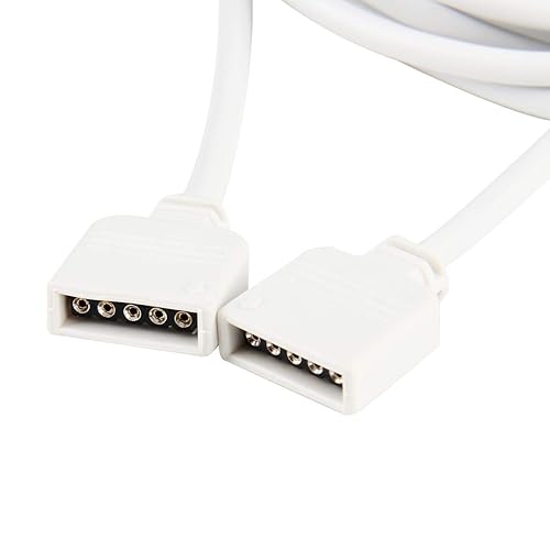 Miniatura 7 de SUPERNIGHT RGBW - Cable de extensión LED de 5 pines, 2 unidades, conector de 6.5 pies6.6 ft para 0.394 in de ancho 5050 y 3528 tiras de luces LED