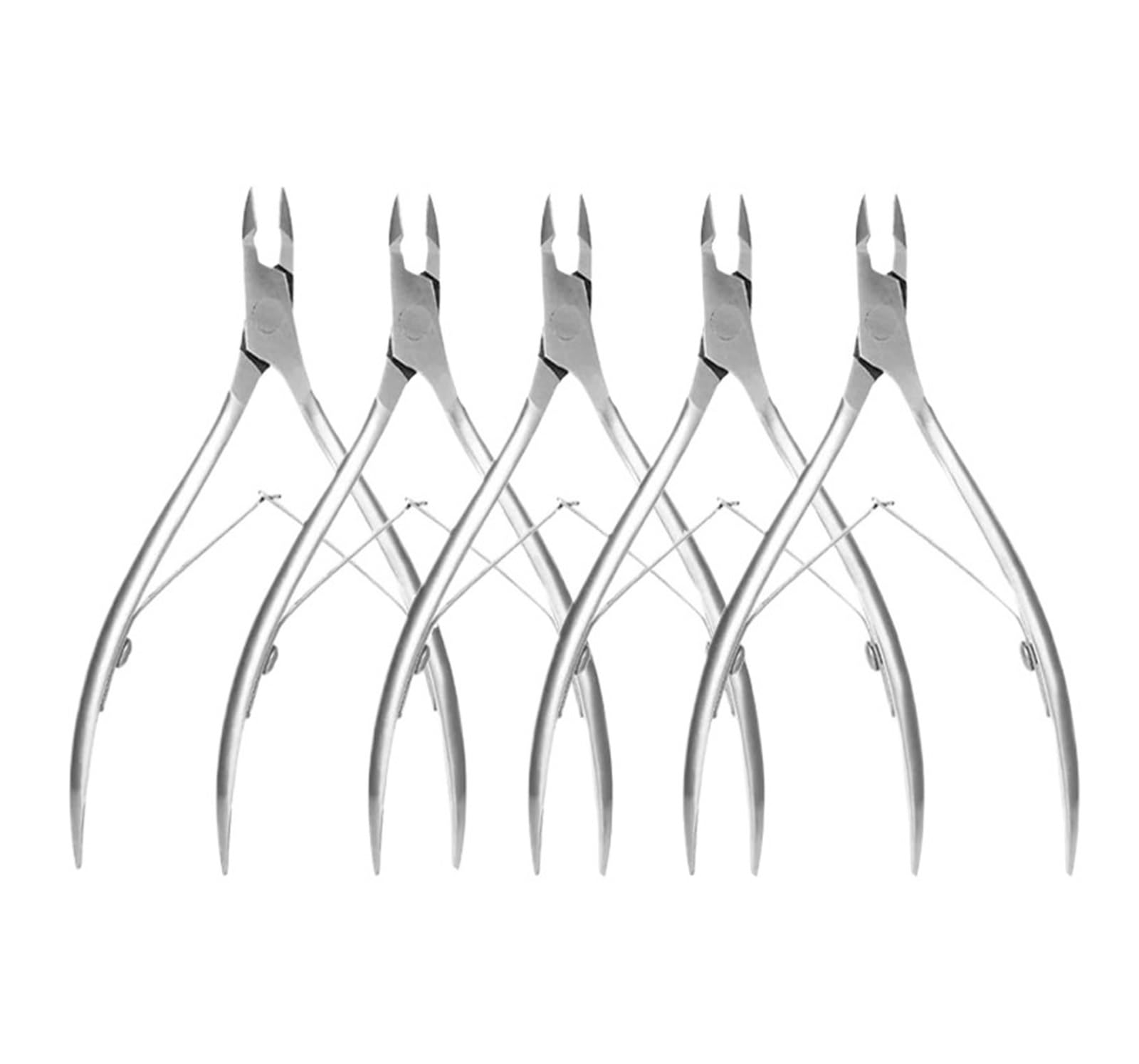 Juego de 5 cortaúñas Profesionales for uñas de los pies y cutículas, Tijeras de manicura de Acero Inoxidable.