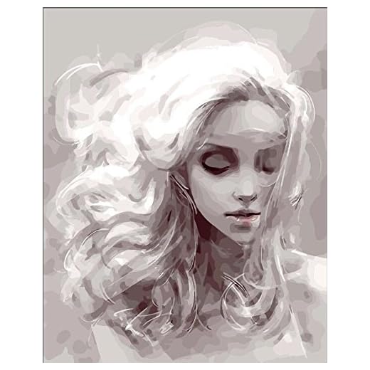 YEESAM ART DIY Peinture Numéro Adulte Enfant - Peinture numérique Femme Animaux Fleur Paysage Lion 40x50 cm Peinture par Numero, Paint by Numbers Cadeaux de noël (Rêver, avec Cadre)