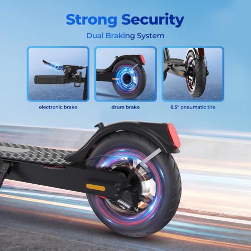Image of Electric Scooter Adults, 1000W /500W Motor, 28 /21 Miles Max Range, 10'' /8.5 inch Tires All Terrain, 25 /21 MPH Top Speed, Lightweight Commuting E Scooter, Foldable for Adults Teens