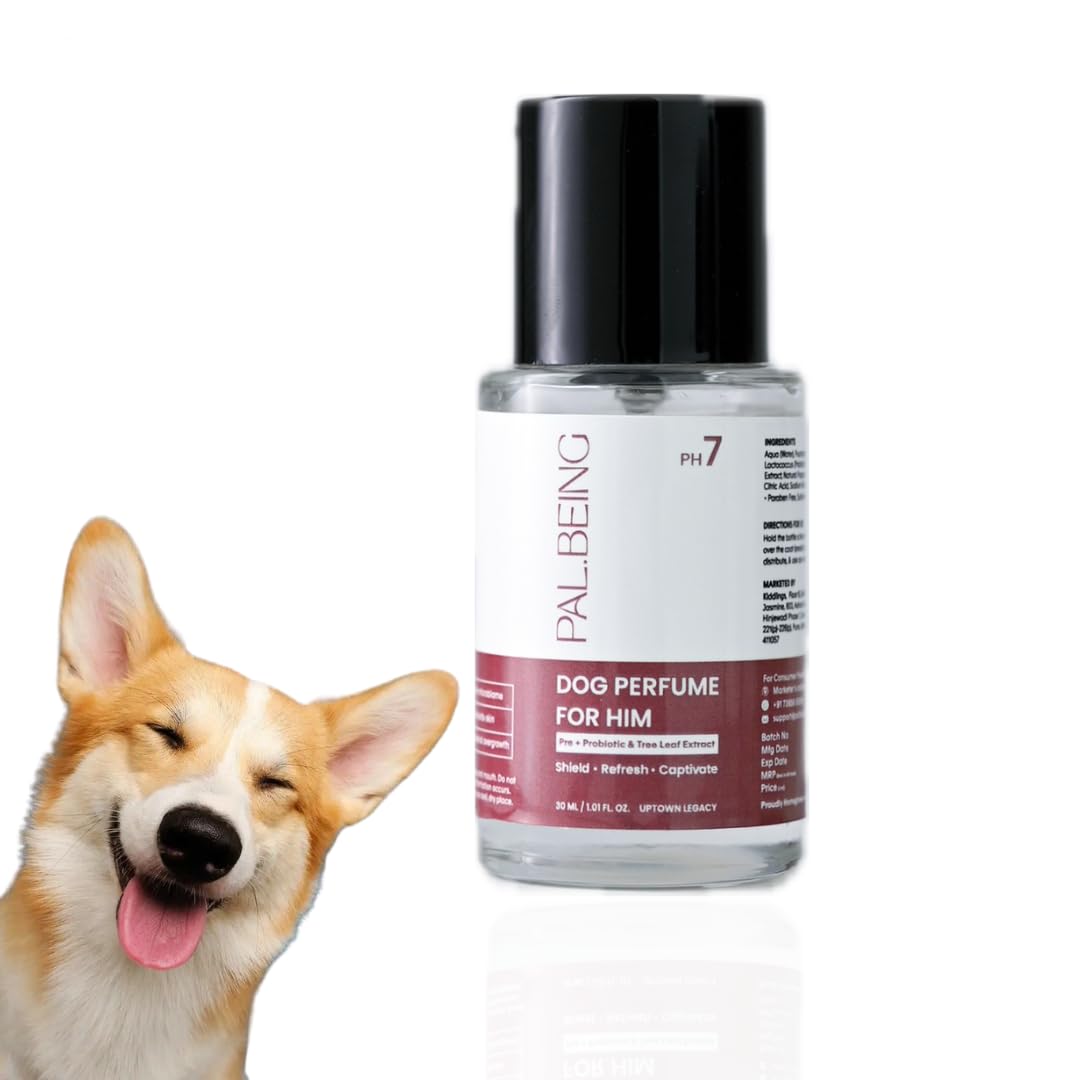 Probiotic Dog Perfume Spray for Him | Water-Based, Long-Lasting & pH 7.0 Formula | Fresh Scent, Gentle on Skin & Coat | With Prebiotics & Peppermint Oil | Lick-Safe Grooming Essential (30 ml)