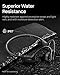 SHOKZ OpenRun Mini with USB-C Charging - Open-Ear Bluetooth Bone Conduction Sport Headphones - Sweat Resistant Wireless Earphones for Workouts and Running - Built-in Mic, with Hair Band - Black