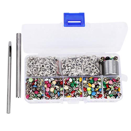 380 Conjunto de rebites DIY, rebites de latão resistentes ao desgaste, para decoração e fixação de m