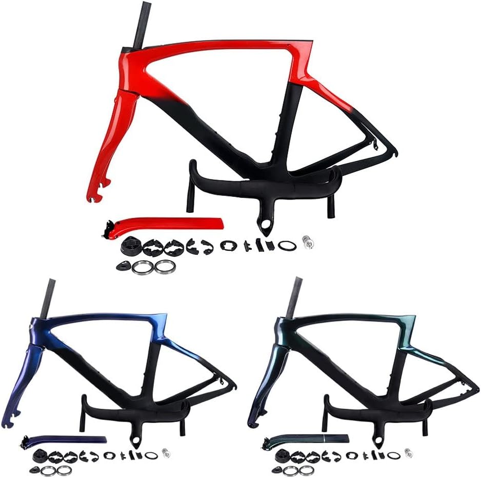 ロードバイク用部品セット 700C カーボン ロード バイク フレームセット 43/46.5/50/51.5/53/54