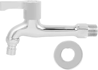 Grifo de agua de rosca G1/2in Galvanoplastia de cobre Lavadora de grifo fría simple Lavadora Mop Grifo de piscina Grifo para uso doméstico((Tipo largo 49213))