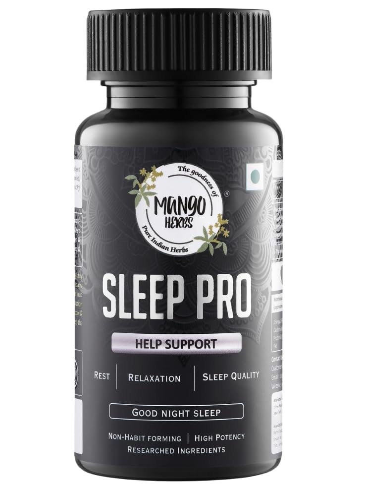 Mango Herbs Sleep Pro: Natural & Non-Addictive Sleep Supplement | Supports Sleep Quality, Jet Lag Relief & Night Shift Adaptation | 45 Tablets | Pack of 1 (B0CQTJ16N8) Amazon Price History, Amazon Price Tracker