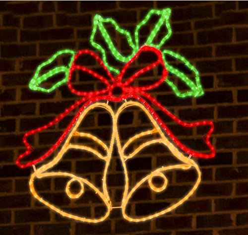 JUSTPRO [Large 33x31 Inch Animation Super-Bright 438LED Bell Neon Motif