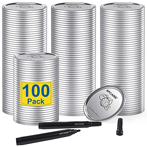 XPCARE 100 Pcs Mason Jar Lids Regular Mouth Canning Lids Lids for Mason Jar Canning Lids Split-type Lids Leak Proof And Secure Canning Jar Caps