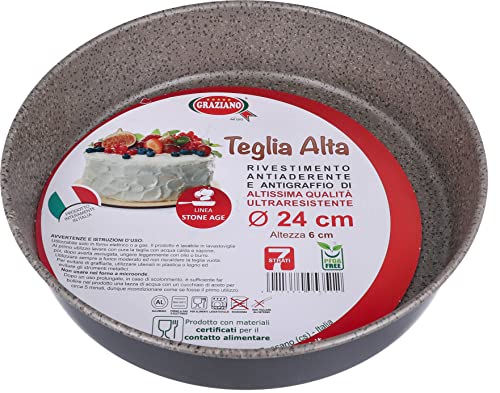 Graziano, Teglia Tonda, Realizzata Interamente in Alluminio e Dotata di 7 Strati...