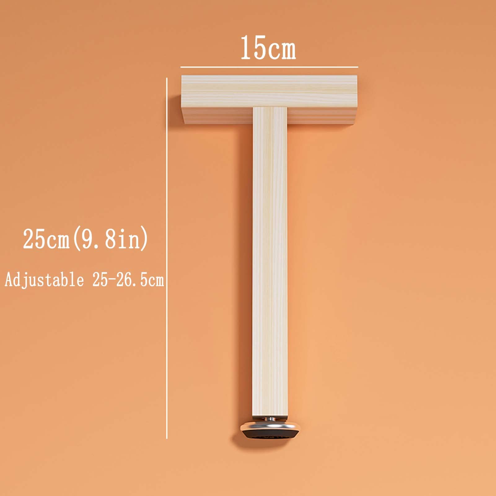 Nogi meblowe regulowane, solidne, drewniane, łóżko typu T, wymienne nóżki do sofy, rama środkowa, listwy do tatami, akcesoria 4 szt. (25 cm (9