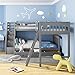 Harper & Bright Designs L Shaped Triple Bunk Bed with Stairs and 3 Storage Drawers, Twin Over Full Bunk Bed with Twin Size Loft Bed, Wooden Bunk Bed Frame for Kids Teens Girls Boys (Gray)