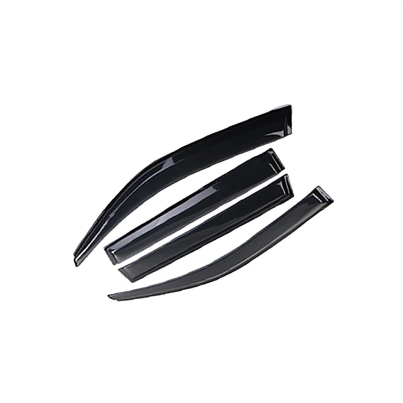 Window Visor Deflectors Rain Eyebrow Accessories for Mitsubishi Triton GLS L200 KJ KK KL 2015 2016 2017-2019(Black)