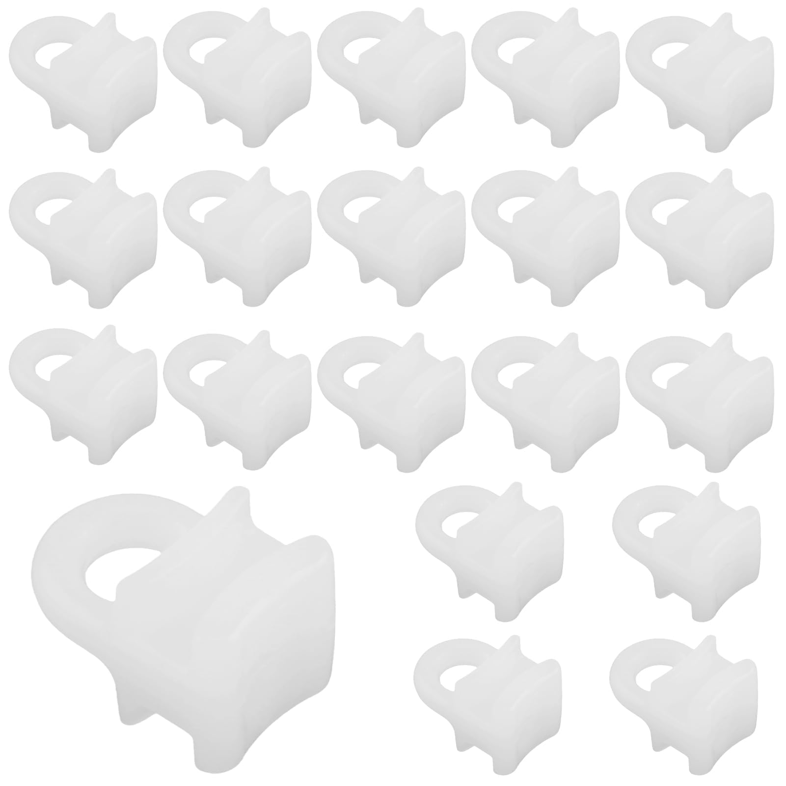 Crochets Pour Glisseur De Rideaux Blancs En Plastique, Lot De 50