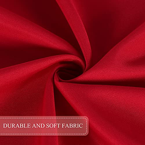 Saraflora Outdoor And Indoor Tablecloth -60X120 Inch Red, Wrinkle Free Washable Waterproof Table Cloth With Umbrella Hole And Zipper Rectangle Table Cover For Spring/Summer/Patio/Picnic/Bbqs/Party #TOP5