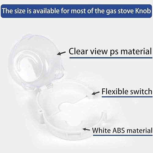 Miniatura 4 de 4 fundas para pomos de estufa, a prueba de bebés, para horno de seguridad para niños, diseño universal de gas, para estufa, tapa de protección para
