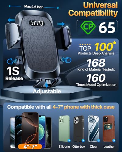 image for HTU 2025 Ultimate Car Phone Mount【98+LBS Strongest Suction & Militar