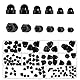 110 Stück Schwarz Hutmuttern hohe Form Set, M3 M4 M5 M6 M8 M10, Eichel Sechskant Hutmuttern, Hohe Form Hochwertige Kappenmuttern mit Aufbewahrungsbox für Schrauben Bolzen, Nylonmaterial