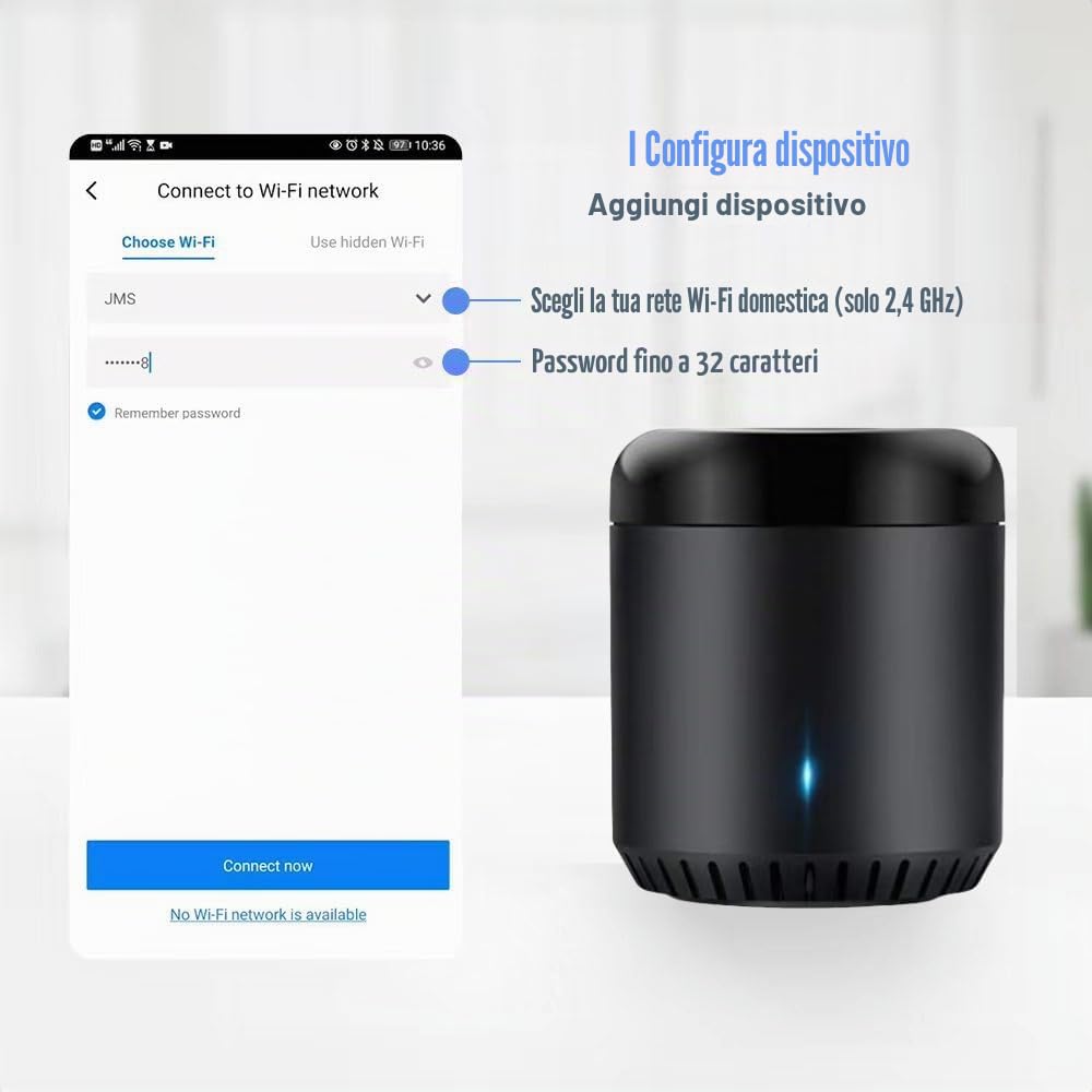 Broadlink Smart Home Hub, RM Mini3 Telecomando universale WiFi intelligente IR (a infrarossi), telecomando a infrarossi unico per tutti
