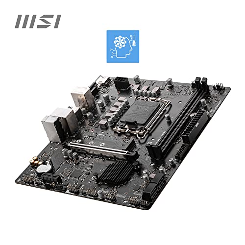 MSI PRO H610M-E Motherboard, Micro-ATX - Supports Intel 12th & 13th Gen Core Processors, LGA 1700 - DDR5 Memory Boost 5600MHz/MAX, PCIe 4.0 x16 Slot, M.2 Gen3 Slot
