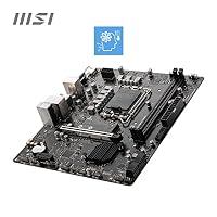 MSI PRO H610M-E DDR4 Motherboard, Micro-ATX - Unterstützt Intel 12th Gen Core Prozessoren, LGA 1700-2X DIMM (3200MHz), 1x PCIe 4.0 x16 Slot, 1 x M.2 Gen3, USB 3.2 Gen1, 1G LAN, HDMI 1.4 & VGA – Ansicht 4