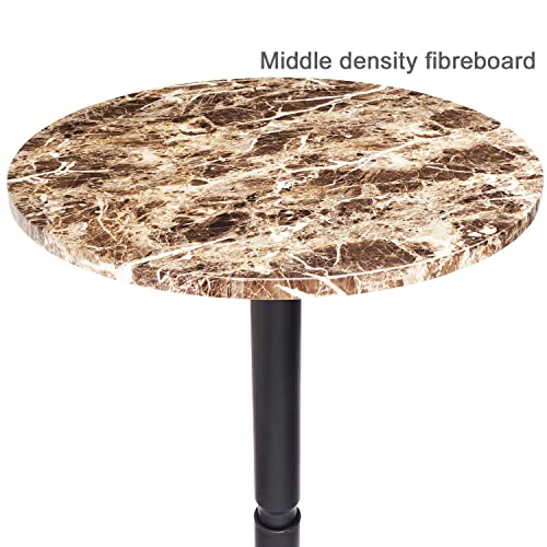 Vilavita Bar Table Round Detachable Pub Table Mdf Top With Metal Leg And Round Base, 21.65 Inch Top And 40.55 Inch Height #TOP3