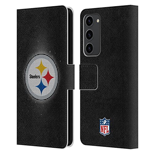 Carcasa de cuero NFL Pittsburgh Steelers para Samsung S23+ 5G con acabado LED elegante