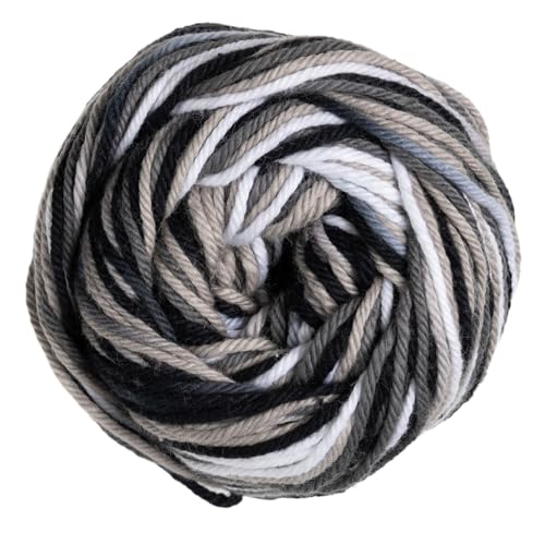 Image of Knit Picks Dishie Multi Worsted Weight 100% Cotton Yarn for Crocheting | 100g of multicolor variegated yarn in Film Noir color for dishcloths, machine washable.