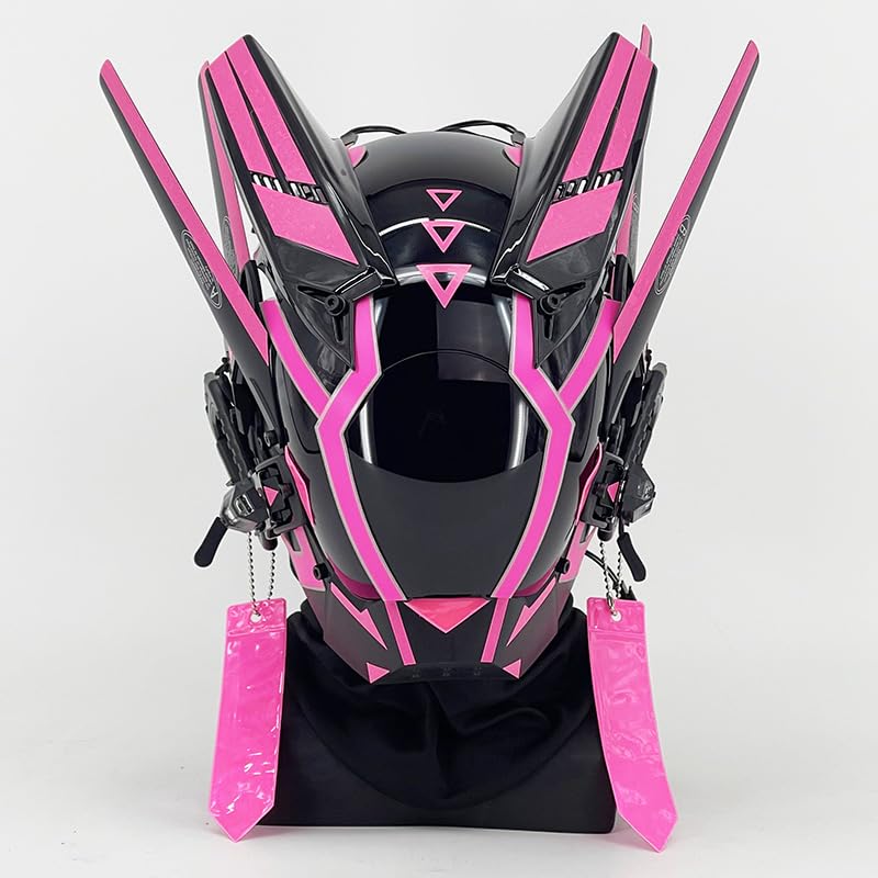 NULA LED Halloween Costume Cosplay Mask, For Cyberpunk Mask Futuristic Punk Mask Techwear Mask Helmet Mask for Adult Men Music Festival Party