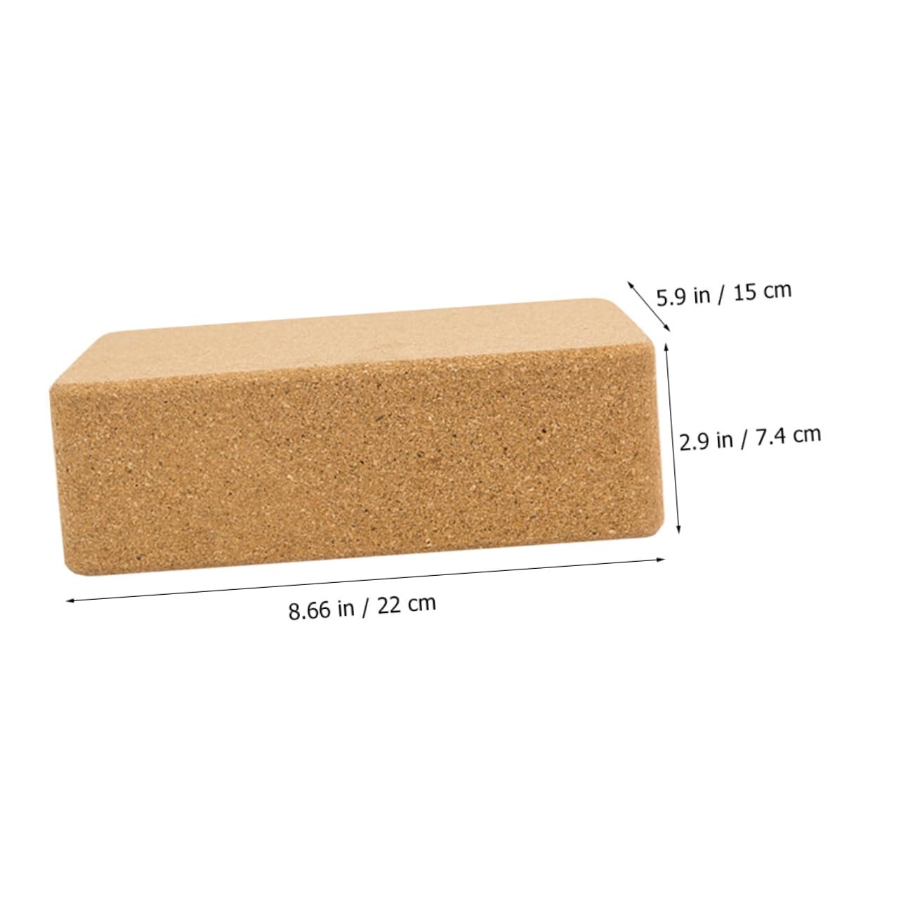 ifundom Natural Oak Yoga Block High Density Cork Brick for Fitness Training Dance Exercises and Lightweight Portable for Beginners Skid Resistance