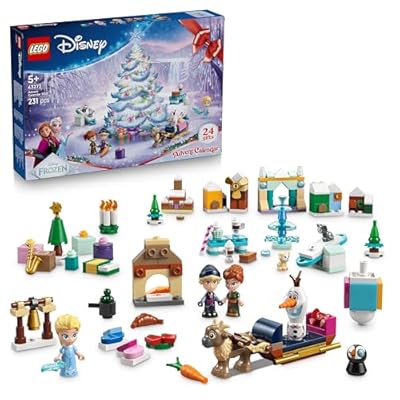 LEGO ǀ Disney La Reine des Neiges Le Calendrier de l’Avent 2025 - Jouets Princesses - 24 Surprises de Noël - Mini-Poupées d Anna & Elsa - Figurines d animaux - Cadeau Fille ou Garçon dès 5 Ans 43273