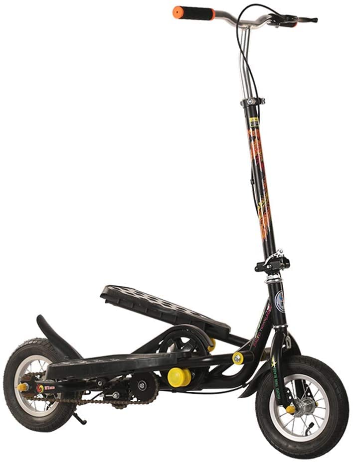 BWCKMTSC Adult Scooter, Portable Foldable Scooter, Height Adjustable, Lightweight Double Pedal, Support 80kg, Suitable For Adults And Teens (Color : Black) Sports & Outdoors