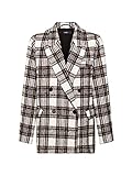 Design à carreaux ESPRIT Collection Femme 112eo1g304 Blazer, 110/Écru, 44 EU