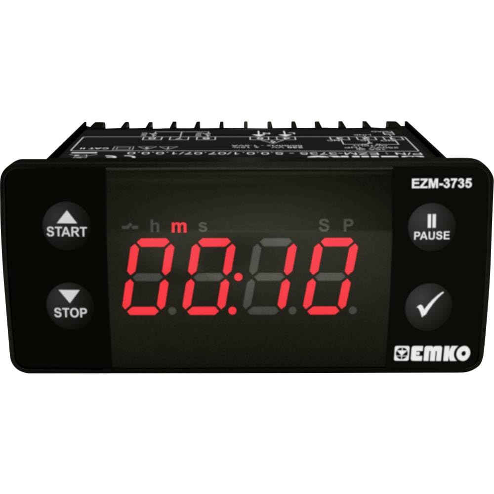 Emko EZM-3735.5.00.0.1/07.07/1.0.0.0 Minuteur Afficheur minuterie 4 Chiffres, 1 Sortie de Relais