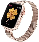 MARGE PLUS Slim Milanese Loop Compatible with Apple Watch Band for women 40mm 41mm 38mm 44mm 45mm...