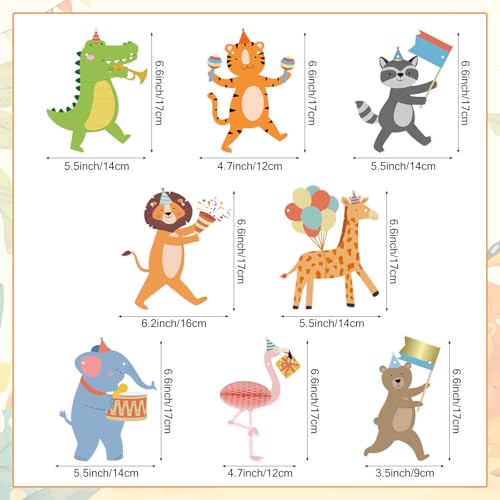 Image of Hooqict Party Animal Banner Animal Birthday Party Decorations Happy Birthday Garland Banner for Kids Girls Boys Zoo Carnival Decorations Supplies