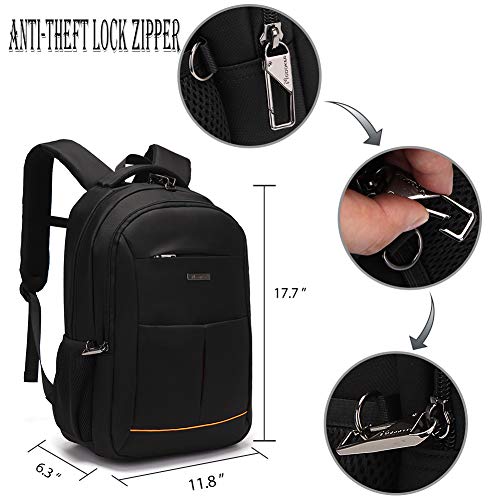 Travel Business Laptop Backpack for Mens，Fits 15.6 Inch Computer and Notebook with USB Charging Port