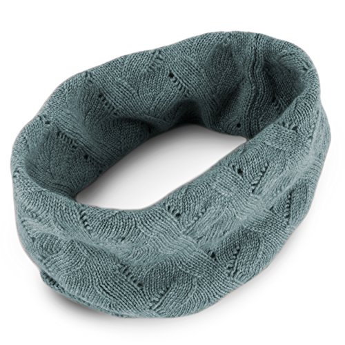 Love Cashmere Women's 100% Cashmere Infinity Scarf Snood - Light Gray - made in Scotland RRP $150