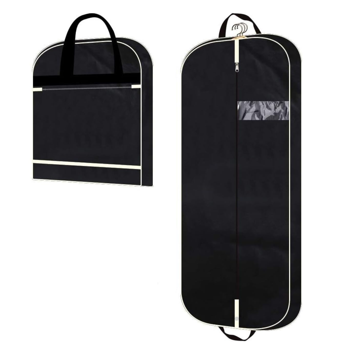 Portatrajes Funda Traje 2 bolsas de ropa de 43 pulgadas para viajes, funda de traje con fuelle de 4 pulgadas, bolsas colgantes plegables para ropa, camisas, vestidos, abrigos Funda Ropa Portatrajes Vi