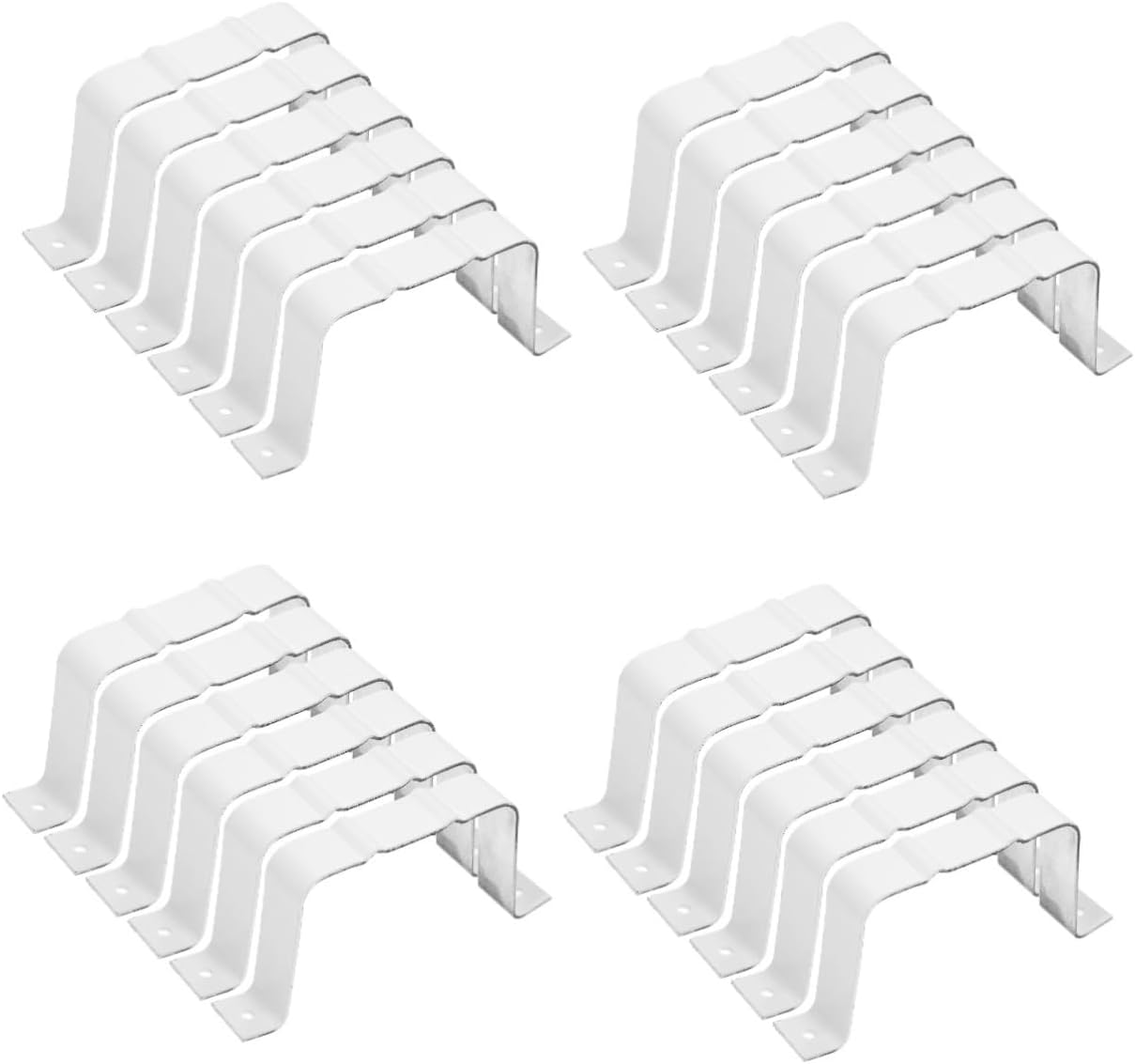 4sets Aluminum Alloy Downspout Extension Strap Gutter Bracket Connector for Drainage Easy Installation Construction for Home and Industrial Use