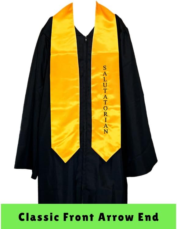 Gradzilla Graduation Stole – Embroidered Honors, Valedictorian, Salutatorian Sash for Graduates
