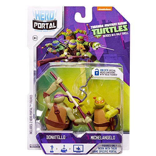Teenage Mutant Ninja Turtles, Hero Portal Booster Pack, Donatello and Michelangelo, 2-Pack