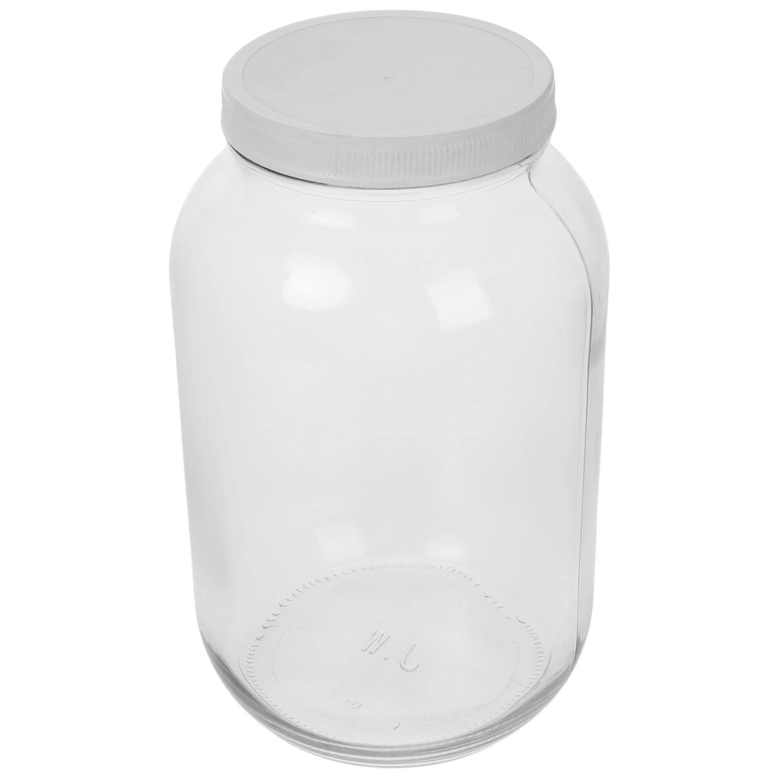 Frasco de 1 galón boca ancha con tapa hermética para fermentar y almacenar