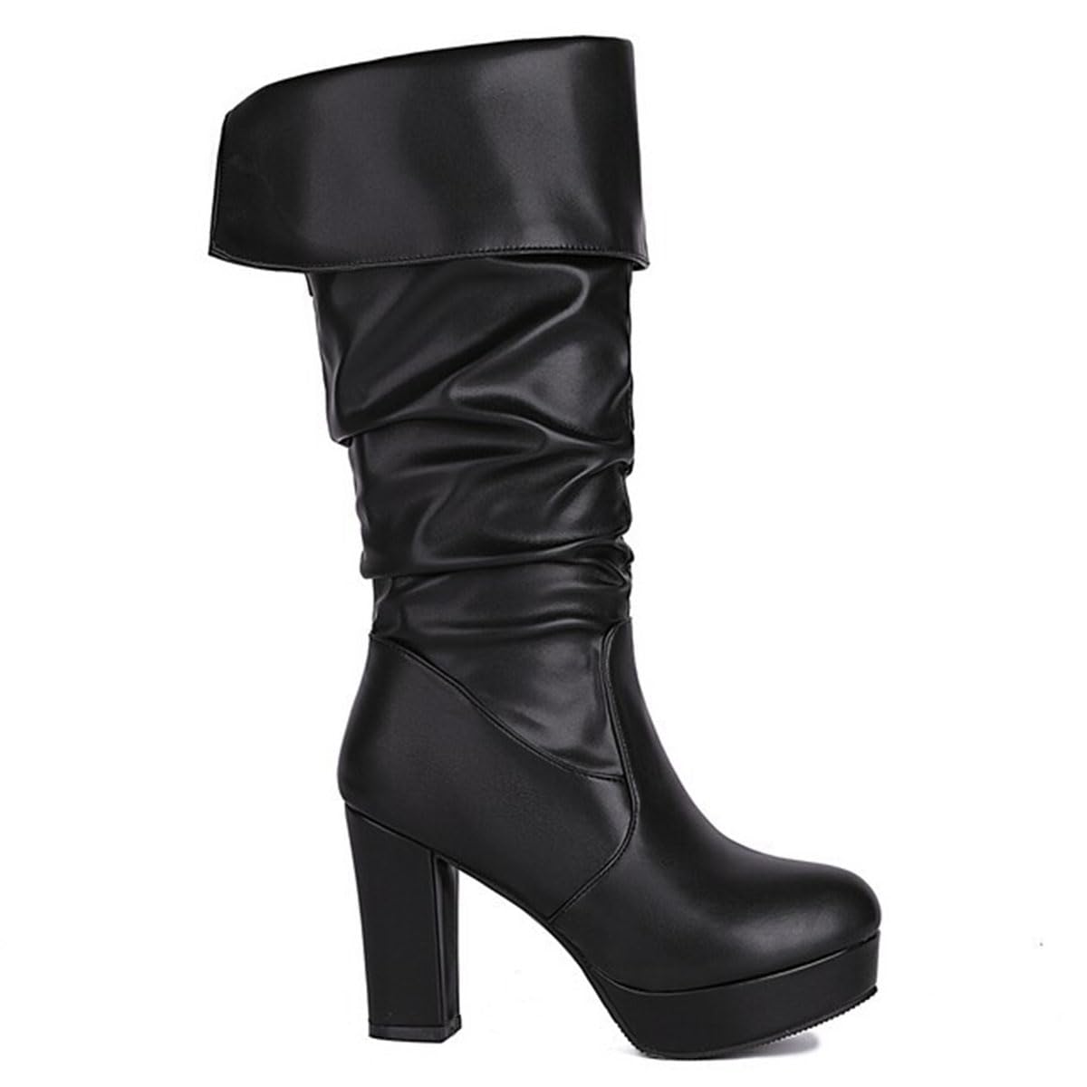 Stivali Alti da Sera Donna Tacco Alto Platform Stile Chic Boots