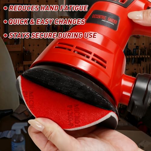 20 Pcs 6 Inch Sanding Sponge Disc Set, 500-600 Grit Hook and Loop Foam Sanding Pads, Washable Reusable Sandpaper Assortment for Random Orbital Sander, Wood, Metal, Auto, Wet Dry Finishing by Pukamam - Used condition - Image 3