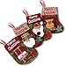 Annhao Calze Natalizie da Appendere, 4 Pezzi Calza Natalizia Classica Babbo Natale, Pupazzo di Neve, Renna, Personaggio Natalizio in Peluche 3D per Albero di Natale Festa di Natale Decorazioni