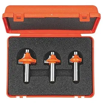CMT 838.501.11 3-Piece Roundover Bit Set, 1/2