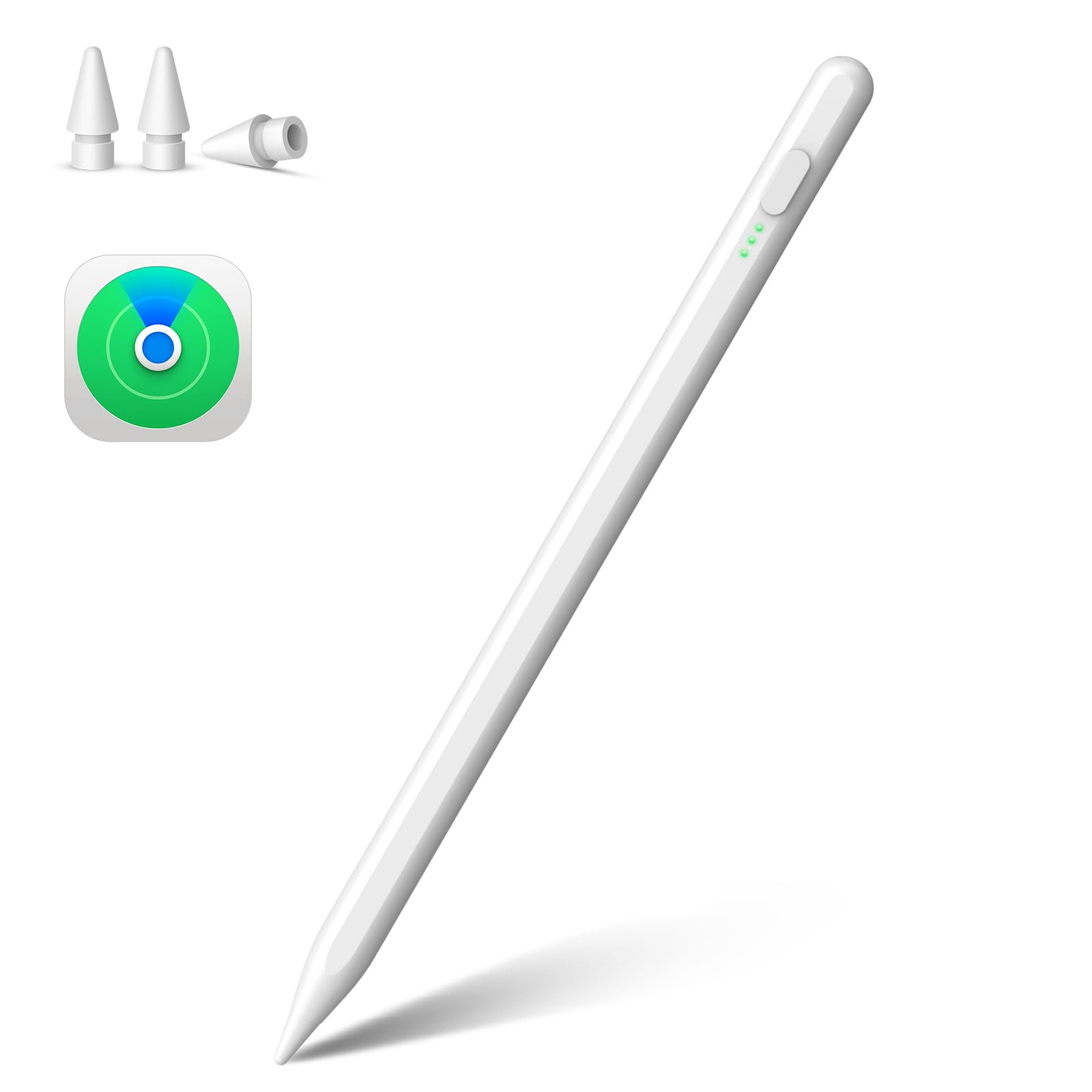 MEKO Stift für Apple iPad 2018-2025 mit Schnellladeleistung, Pen mit Palm Rejection und Neigungssensitivität, Pencil für iPad 6.-10./A16, Pro M4/13,11",12.9", Mini 5.-7., Air M2/M3 3.-5.